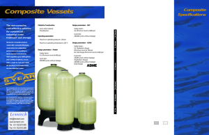 Composite Vessels Composite Specifications The non-corrosive,