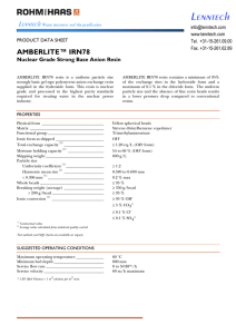 Lenntech  AMBERLITE™ IRN78