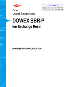 DOWEX SBR-P Ion Exchange Resin Lenntech Dow