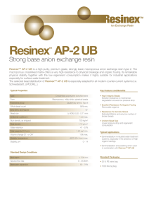 Resinex AP-2 UB Strong base anion exchange resin ™
