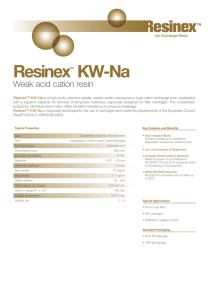 Resinex KW-Na Weak acid cation resin ™