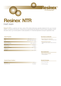 Resinex NTR Inert resin ™