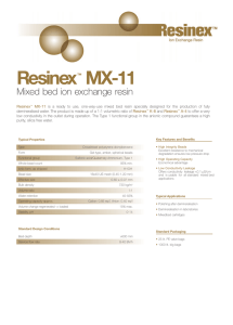 Resinex MX-11 Mixed bed ion exchange resin ™