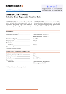 Lenntech  AMBERLITE™ MB20 Industrial Grade -Regenerable Mixed Bed Resin