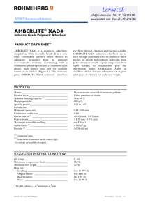 AMBERLITE XAD4 ® Industrial Grade Polymeric Adsorbent