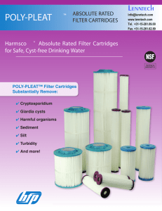 POLY-PLEAT Lenntech Harmsco Absolute  Rated  Filter  Cartridges