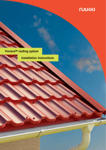 Finnera™ roofing system Installation instructions