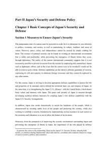 Part II Japan’s Security and Defense Policy  Defense