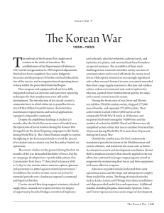 T The Korean War 1950 –1953 Chapter 7