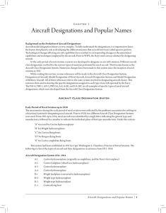 Aircraft Designations and Popular Names Chapter 1
