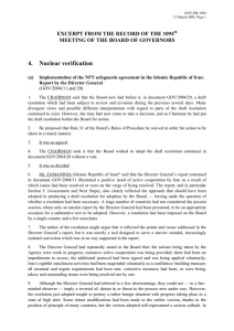 4. Nuclear verification EXCERPT FROM THE RECORD OF THE 1094