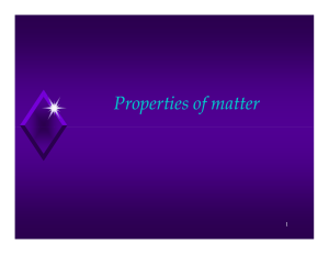 Properties of matter 1