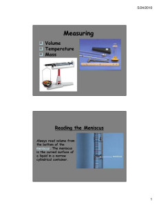 Measuring  Volume Temperature