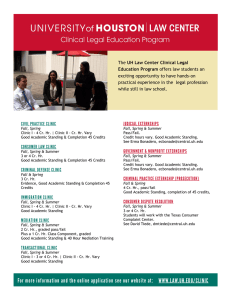 UH Law Center Clinical Legal exciting opportunity to have hands-on Education Program