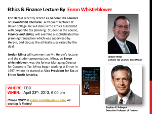 Ethics &amp; Finance Lecture By Enron Whistleblower