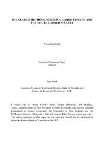 JOB-SEARCH METHODS, NEIGHBOURHOOD EFFECTS AND THE YOUTH LABOUR MARKET