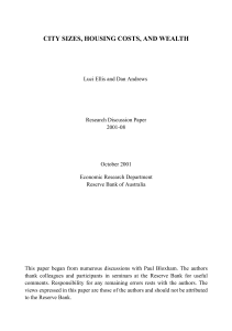 CITY SIZES, HOUSING COSTS, AND WEALTH
