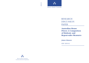 RESEARCH DISCUSSION PAPER Australian House