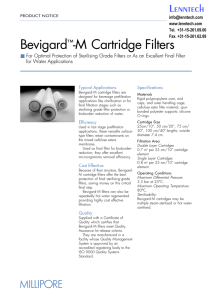 Bevigard -M  Cartridge Filters Lenntech 