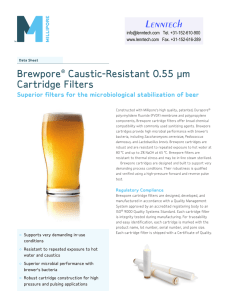 Lenntech Brewpore Caustic-Resistant 0.55 μm Cartridge Filters