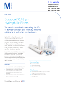 Durapore 0.45 μm Hydrophilic Filters Lenntech