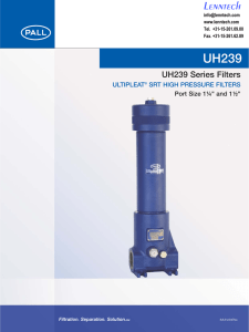 UH239 Lenntech UH239 Series Filters ULTIPLEAT
