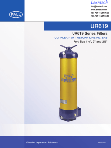 UR619 Lenntech UR619 Series Filters ULTIPLEAT