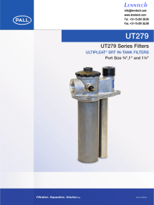 UT279 Lenntech UT279 Series Filters ULTIPLEAT