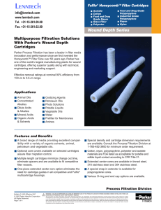 Multipurpose Filtration Solutions With Parker’s Wound Depth Cartridges