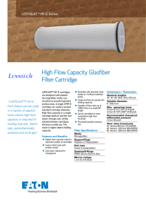 L enntech High Flow Capacity Glasfiber Filter Cartridge