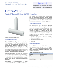Flotrex* HR Lenntech Pleated Filters with Halar (ECTFE) Microfiber