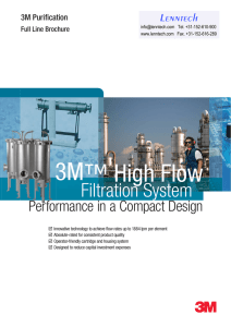 3M™ High Flow  Filtration System Performance in a Compact Design