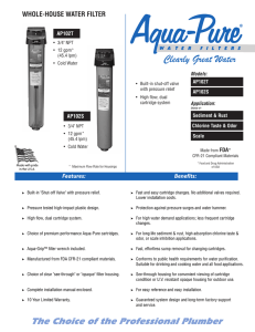 WHOLE-HOUSE WATER FILTER AP102T Models: AP102S