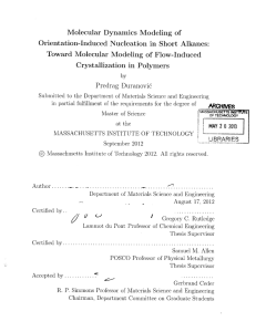 Toward Molecular  Modeling  of  Flow-Induced