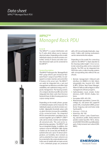Managed Rack PDU Data sheet MPH2™ MPH2™ Managed Rack PDU