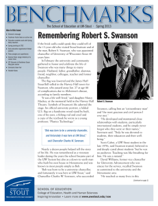 Remembering Robert S. Swanson