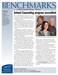 School Counseling program accredited