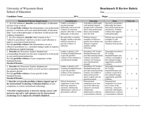 University of Wisconsin-Stout Benchmark II Review Rubric