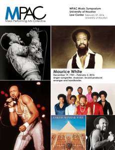 Maurice White MPAC Music Symposium University of Houston Law Center