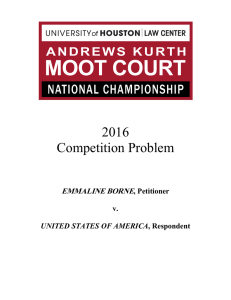 2016 Competition Problem EMMALINE BORNE