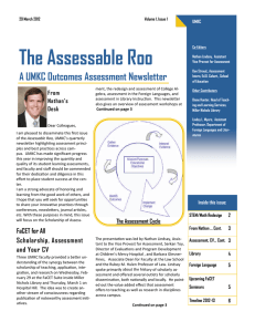 A UMKC Outcomes Assessment Newsletter