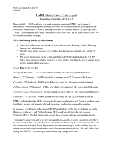 UMKC Standardized Tests Report Executive Summary 2011-2012