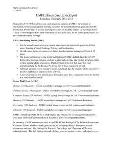 UMKC Standardized Tests Report Executive Summary 2012-2013