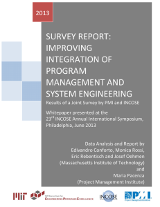   SURVEY REPORT:  IMPROVING  INTEGRATION OF 