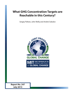 What GHG Concentration Targets are Reachable in this Century? Report No. 247