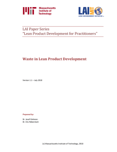 LAI Paper Series “Lean Product Development for Practitioners”