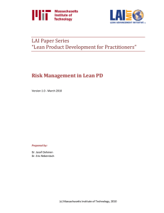 LAI Paper Series “Lean Product Development for Practitioners”