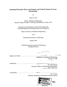 Automated Precision  Three-Axis  Scanner and Velocity  Sensor... Dermatology