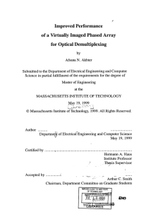 Improved Performance of  a Virtually Imaged  Phased Array