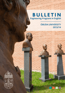 B U L L E T I N ÓBUDA UNIVERSITY 2013/14